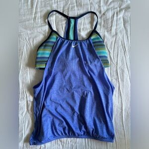 Nike Dri-fit Women’s Size M Athletic Tank w/ Attached Sports Bra Blue